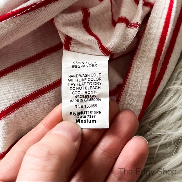 Charlotte Russe | West Coast Love Striped Crop Tee - Picture 5 of 6